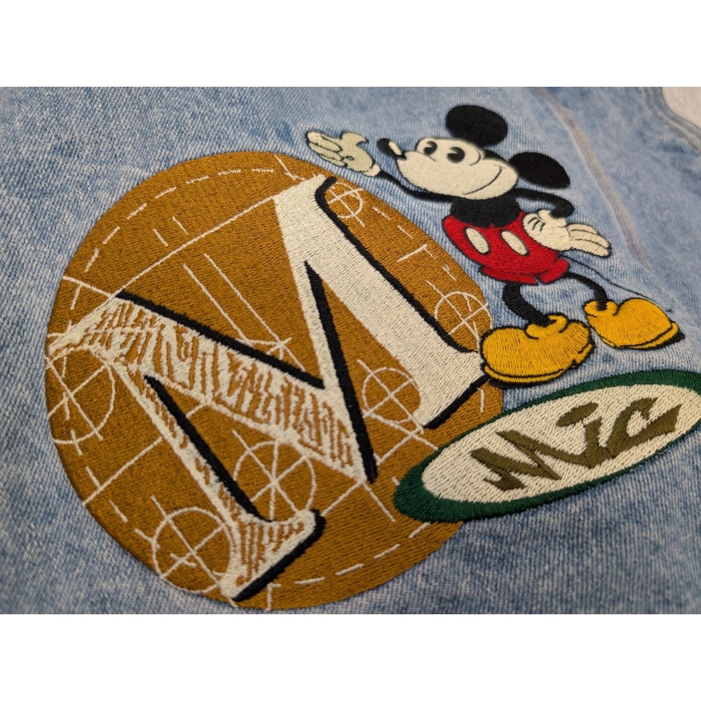 Vintage Rare 90's Mickey Inc Mickey Mouse Denim Hoodie Jacket Size XL - Picture 10 of 12